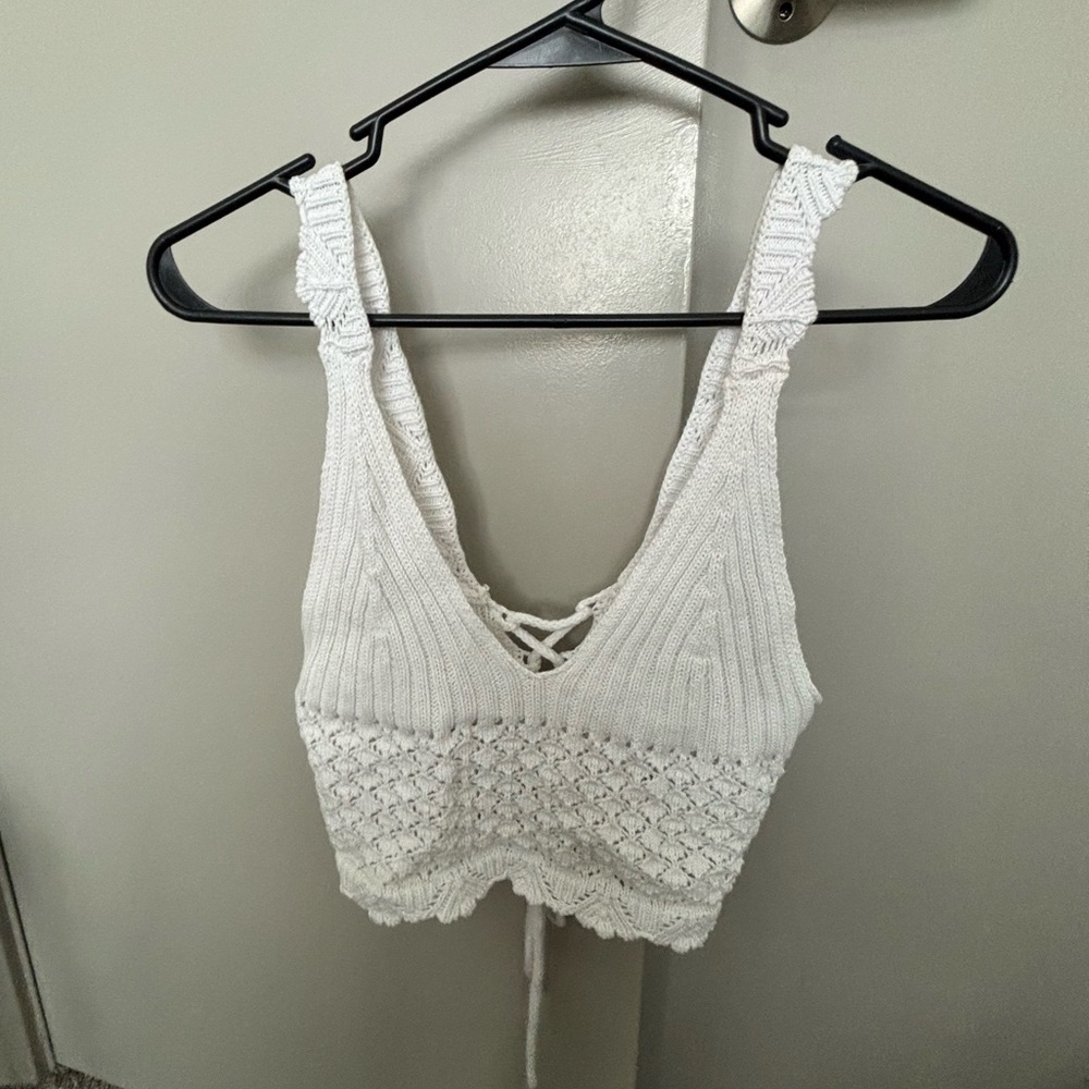 Forever 21 Knit White Tank Top